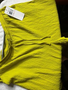 Nina Leonard Wide Leg Jumpsuit in Bright Lime